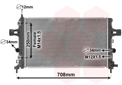 VAN WEZEL Radiaator,mootorijahutus 37002482